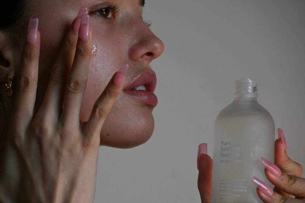 "Healthy skin supported by proper hydration"
